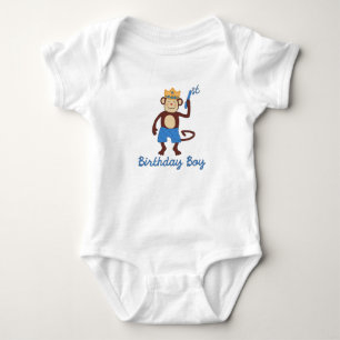 Body Premier T-shirt de garçon de singe d'anniversaire