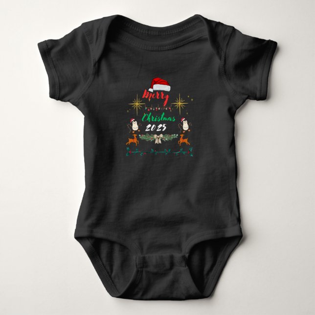 Body 🎄 premier vêtement de Noël 2025 pour bébé - Cute* (Devant)