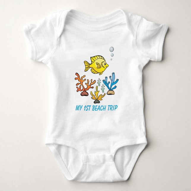 Body premier voyage de plage unisex mignon  (Devant)