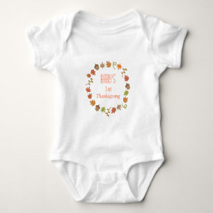 Body Première Action de grâce de bébé Feuilles d'automn