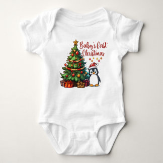Body Première combinaison de Noël du bébé | Cute Pengui