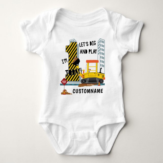 Body Première construction d'anniversaire Creusons et j (Devant)