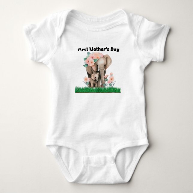 Body Première fête des mères éléphant mignon (Devant)