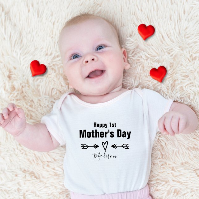 Body Première fête des mères personnalisée (First Mother's Day Personalized Baby Bodysuit)