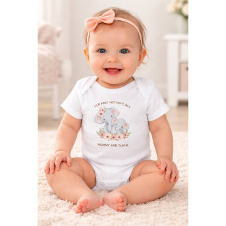 Body Première fête des mères personnalisée Maman et nom