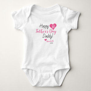 Body Première Fête des pères Cadeau rose bébé fille fil