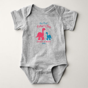 Body Première Fête des pères personnalisée Cute Dinosau