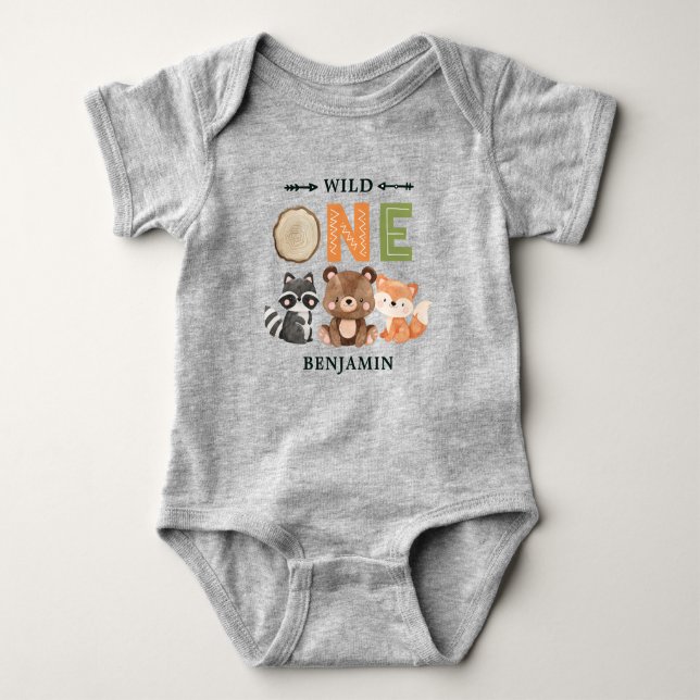 Body Première Forêt WILD ONE personnalisée Anniversaire (Devant)