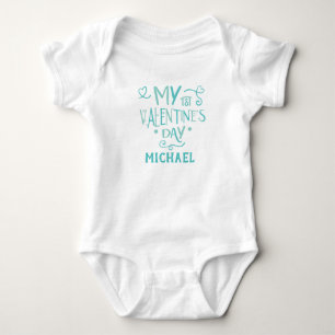Body Première Saint-Valentin de bébé garçon personnalis