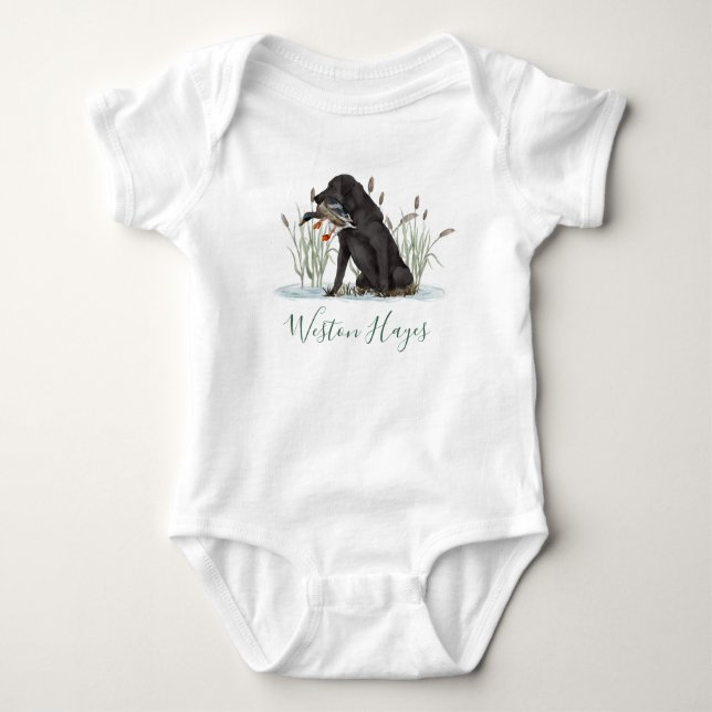 Body Preppy Southern Green Duck Chien Baby shower (Devant)