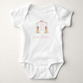 Body Preppy Southern Rose Girl Baby shower chien bébé