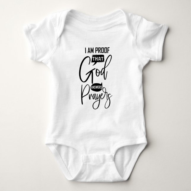 Body Preuve drôle Dieu répond à la prière unisex (Devant)