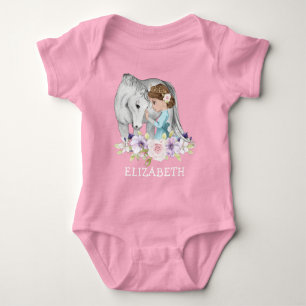 Body Princesse avec Cheval New Baby Bodysuit