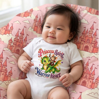 Body Princesse Esprit Guerrière Cœur Dragon et Souris