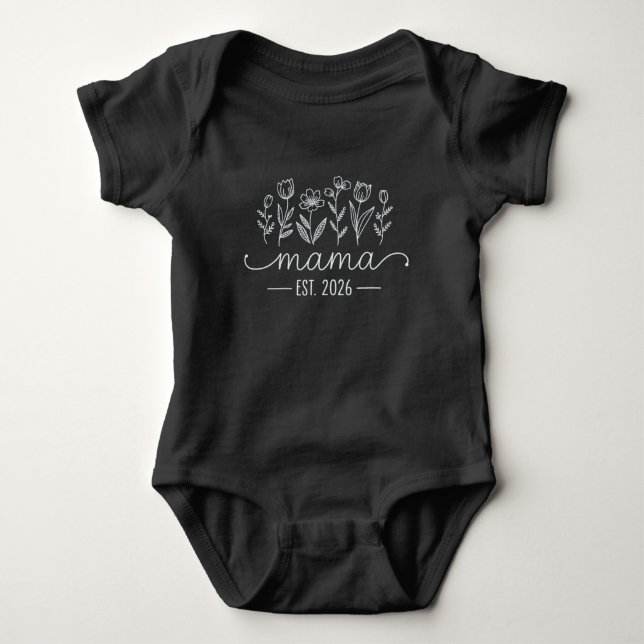 Body Promoted To Mama 2026 Pregnancy Floral New Mom  (Devant)