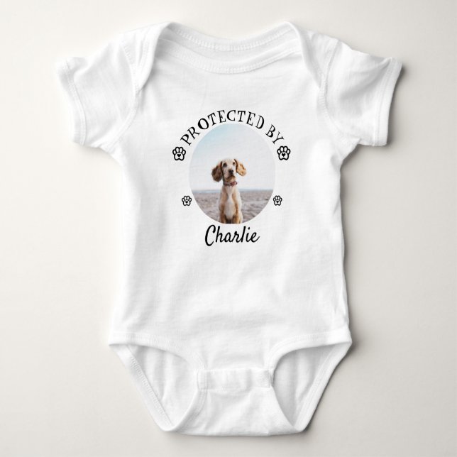 Body Protected By Dog Photo Baby Design (Devant)