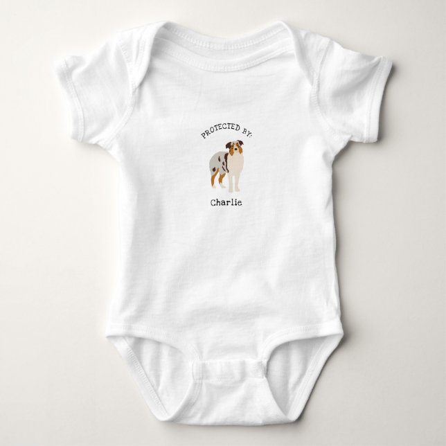 Body Protégé par la chemise australienne Shepherd Dog (Devant)