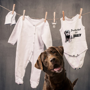 Body Protégé par le nom du chien aquarelle