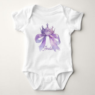 Body Purple crown and bow Customizable baby name 