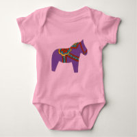 Purple Horse Wild Dala Cheval vêtements bébé