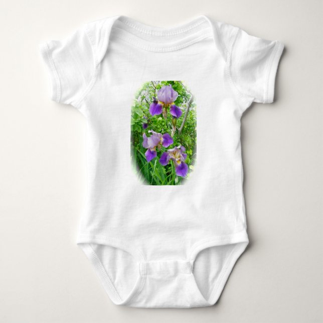Body Purple Iris Trio Baby Onsie (Devant)