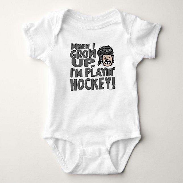 Body Quand je me grandis joue le casque noir d'hockey (Devant)