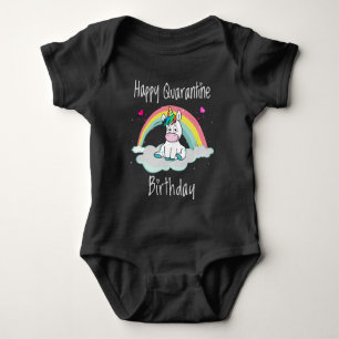 Body Quarantine Anniversaire Unicorn arc-en-ciel