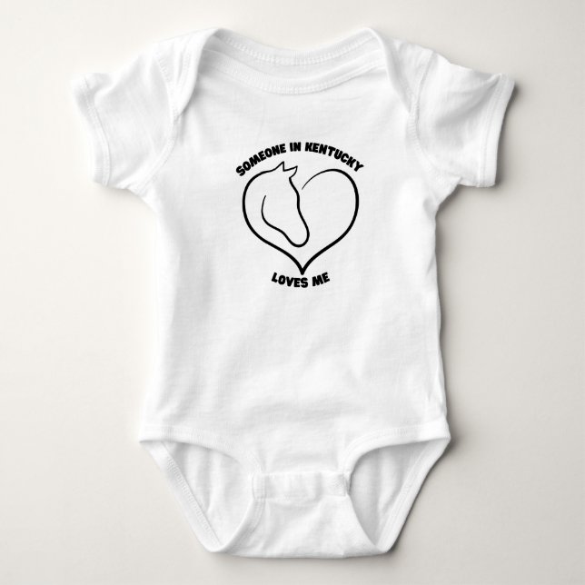 Body Quelqu'un dans le Kentucky m'aime Baby Bodysuit (Devant)