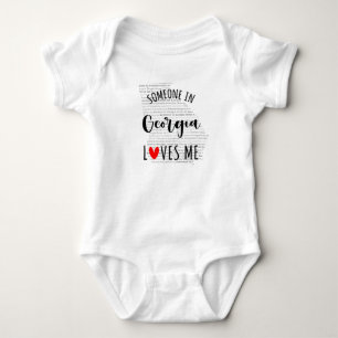 Body Quelqu'Un En Géorgie M'Aime Carte Bébé Bodysuit