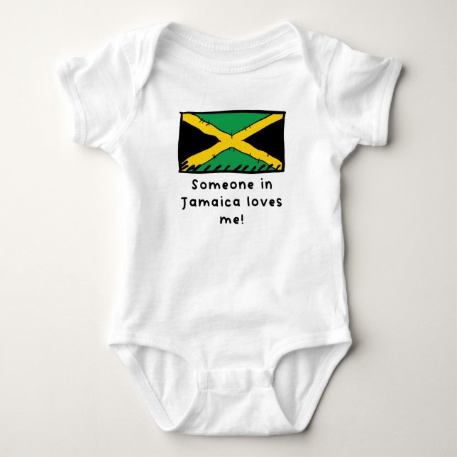 Body Quelqu'un en Jamaïque m'aime le drapeau jamaïcain (Devant)