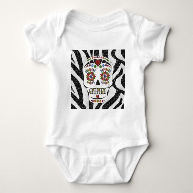Body RAB Rockabilly Sugar Skull on Zebra (Devant)