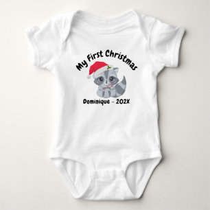 Body Raccoon de bébé mignon personnalisé Mon premier No