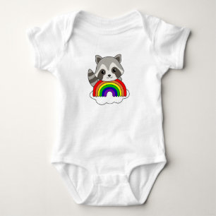 Body Raccoon Rainbow Sweet Animaux Raccoon coloré