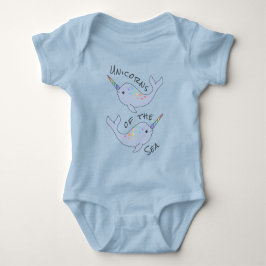 Body Rainbow Narwhal Sea Unicorns Baby Bodysuit