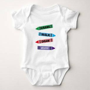 Body Ramper Marcher Dessiner bodysuit coloré aux crayon