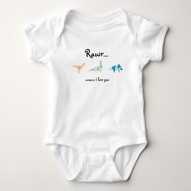 Body Rawr Abstrait Signifie Que Je T'Aime Dinosaures (Devant)
