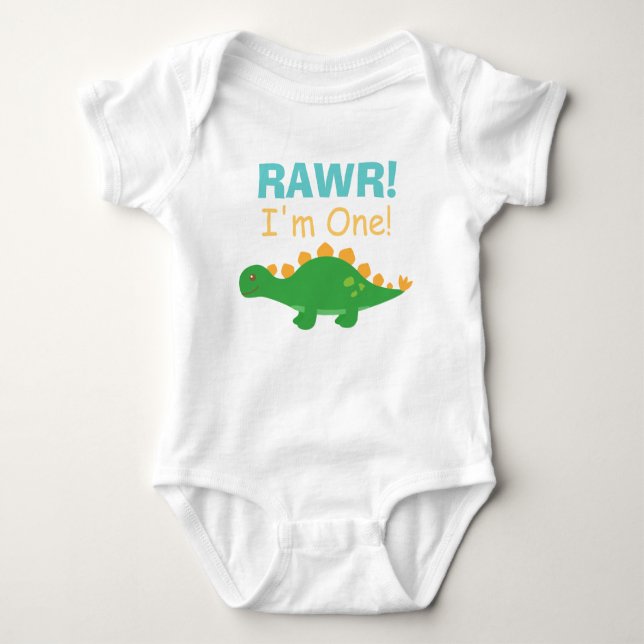 Body Rawr, I am One, mignon dinosaure pour bébés (Devant)
