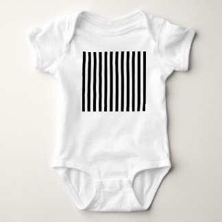 Body Rayures classiques noires et blanches verticales