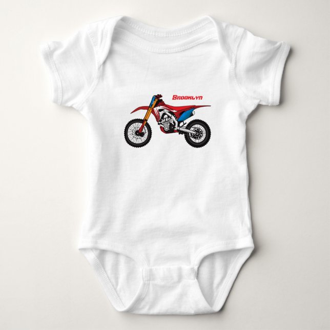 Body Red dirt bike motorcycle (Devant)