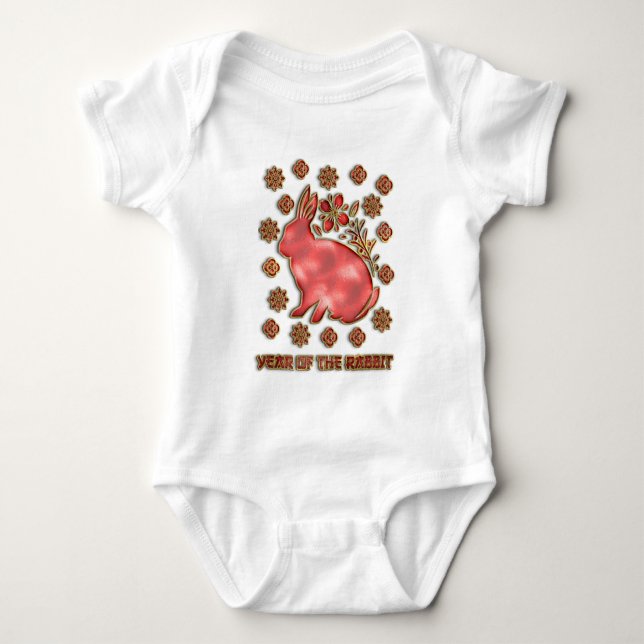 Body Red Gold 2023 Rabbit Lunaire Chinois Nouvel An (Devant)