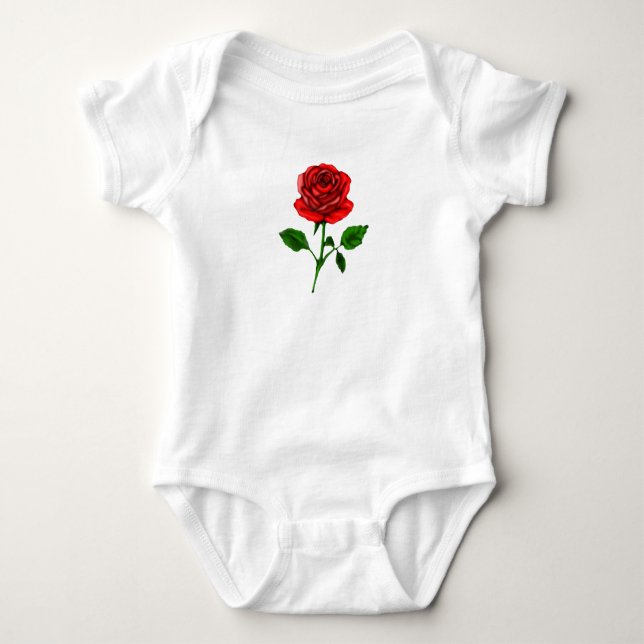 Body Red Rose Baby Bodysuit (Devant)