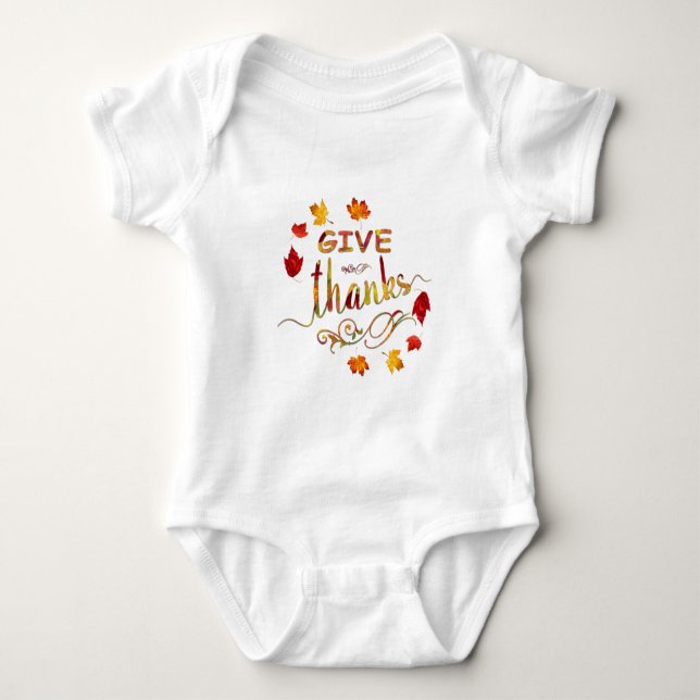 Body Remercier Automne Russe Thanksgiving Monogramme (Devant)