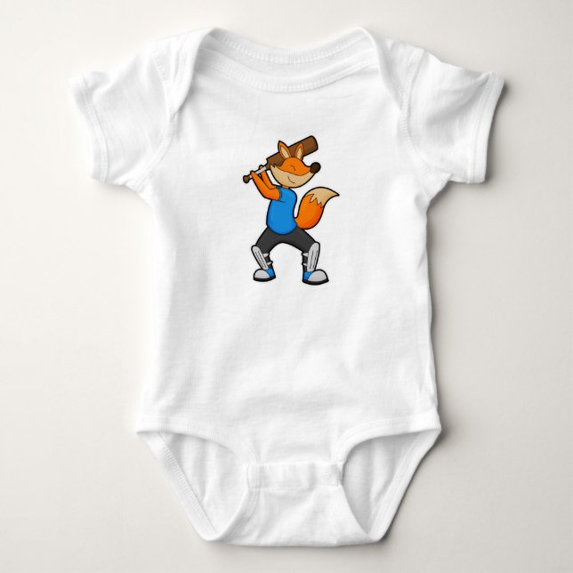 Body Renard au cricket avec chauve-souris de cricket (Devant)