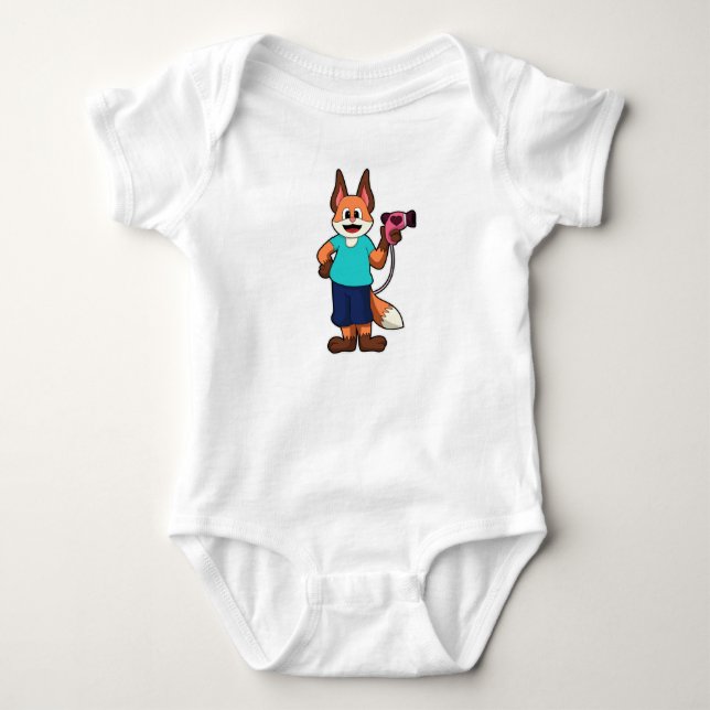 Body Renard comme coiffeur avec sèche-cheveux (Devant)