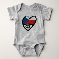 République tchèque Code pays Coeur du drapeau, CZE