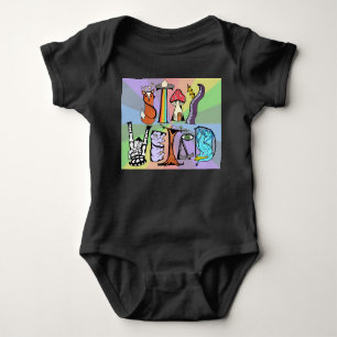 Body Restez bizarre Bodysuit bébé Rainbow Arrière - pla
