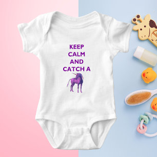 Body Restez Calme, Purple Unicorn Baby Jersey Bodysuit