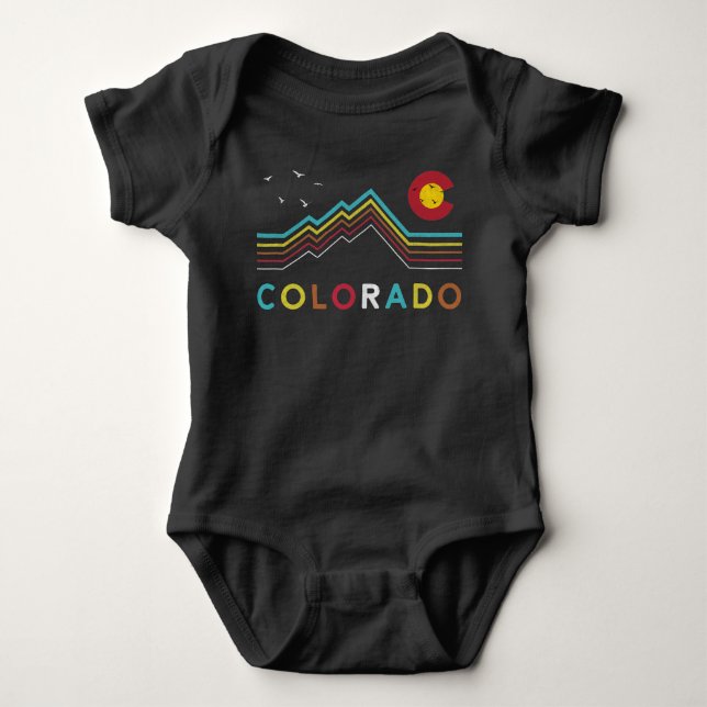 Body Retro Colorado Drapeau Rocky Mountain Souvenir (Devant)