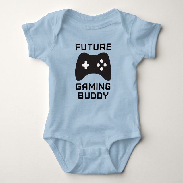 Body Retro Future Jeu Buddy Blue Bodysuit Baby Cadeau (Devant)