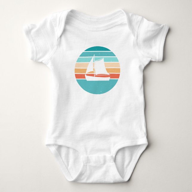 Body Retro Sunset Effet Perdu + Voilier (Devant)